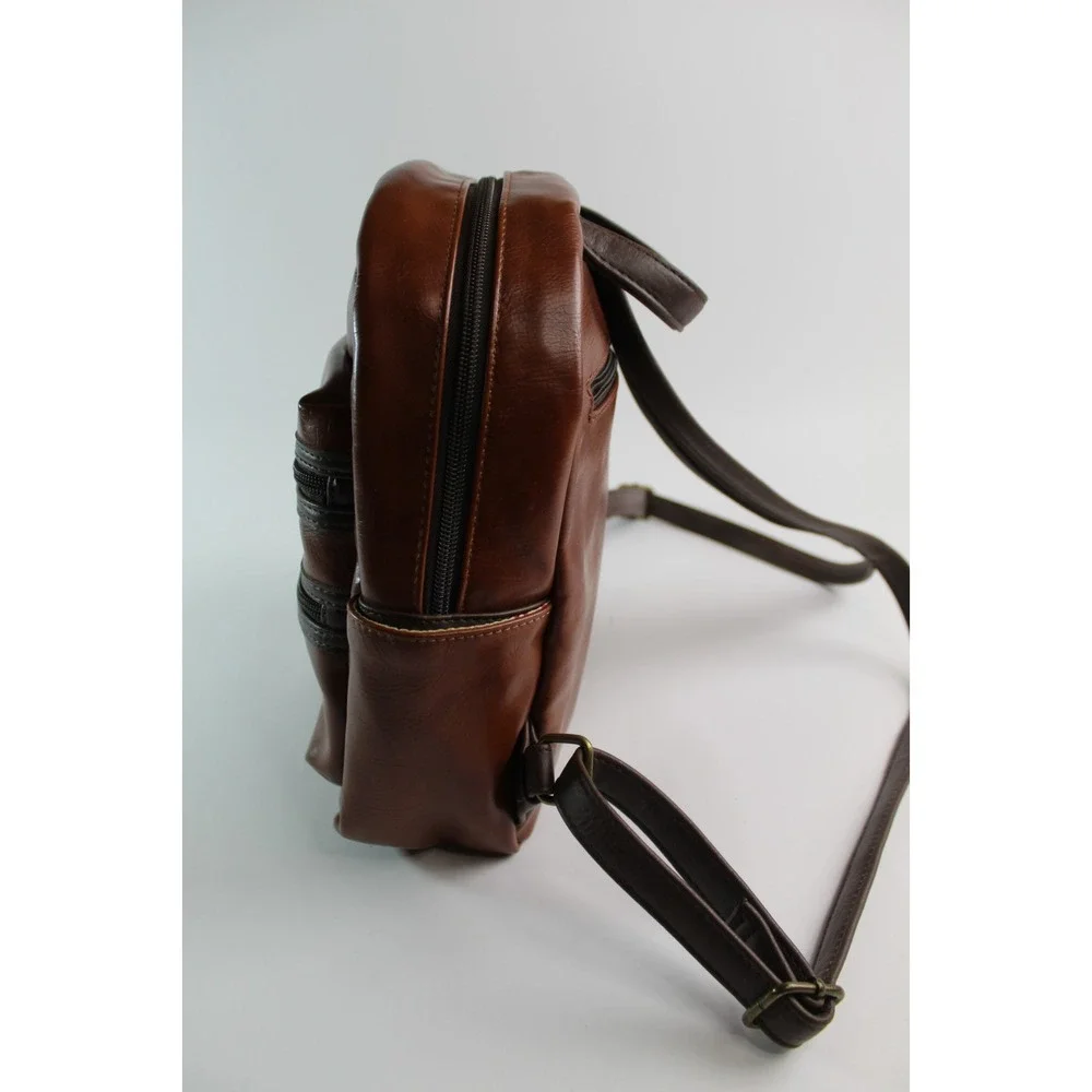 Stone Mountain USA Brown Faux leather Mini Backpack Sling Bag